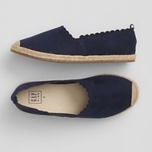 NWT Gap kids navy eyelet espadrilles slides flats